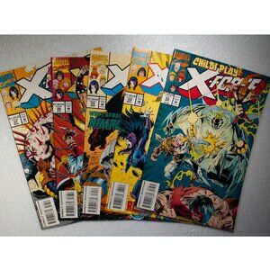 Lot of 5 X-Force Comic Books 33 34 35 36 37 Marvel 1994 Run 33-37 90s Vintage X